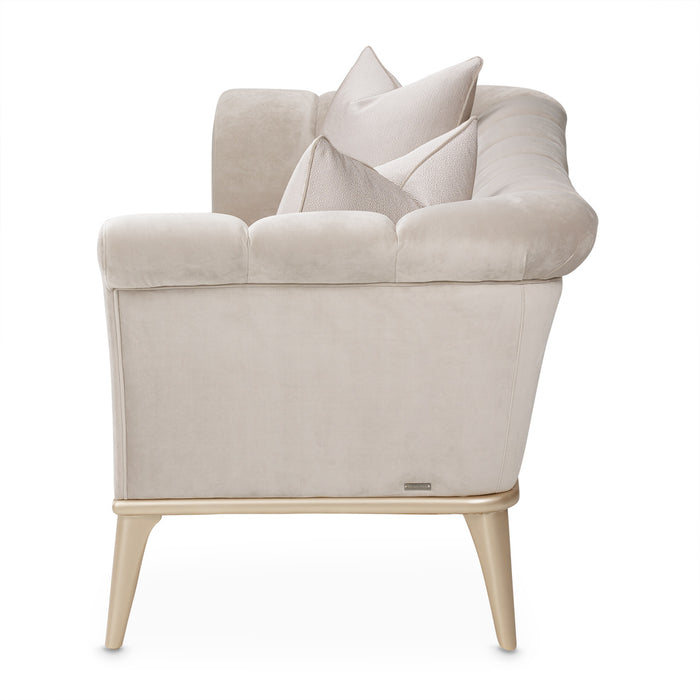 AICO Furniture - Yvette"Sofa Porcini"Medium Champagne - LRU-YVTE815-PCI-136 - GreatFurnitureDeal