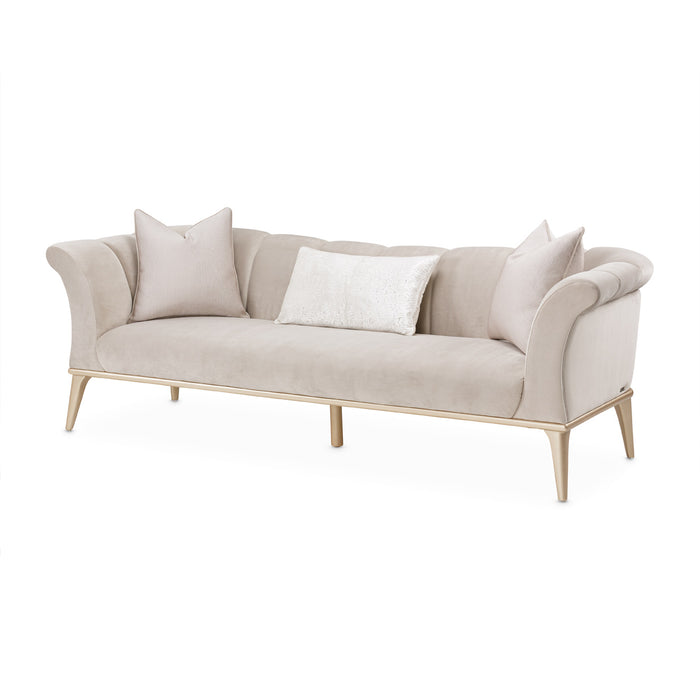 AICO Furniture - Yvette"Sofa Porcini"Medium Champagne - LRU-YVTE815-PCI-136 - GreatFurnitureDeal