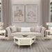 AICO Furniture - Yvette"Sofa Porcini"Medium Champagne - LRU-YVTE815-PCI-136 - GreatFurnitureDeal