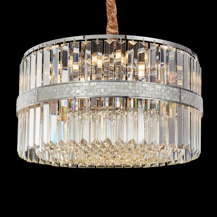 AICO Furniture - Spectra 16-Light Chandelier - Chrome - LT-CH1086CHR-16CLR - GreatFurnitureDeal