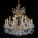 AICO Furniture - San Carlo Clear Glass Gold 19 Light Chandelier - AIC-LT-CH914-19CLR - GreatFurnitureDeal