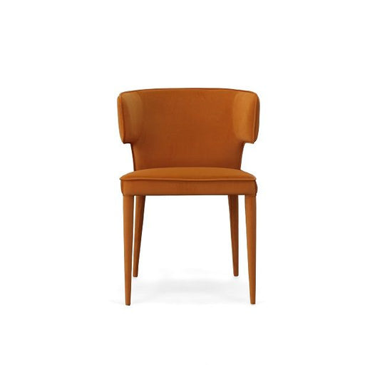 VIG Furniture - Modrest Lucero Modern Orange Velvet Dining Armchair - VGYFDC1021F-ORG-DC - GreatFurnitureDeal