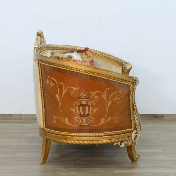 European Furniture - Luxor II Loveseat in Brown Gold - 68587-L - GreatFurnitureDeal