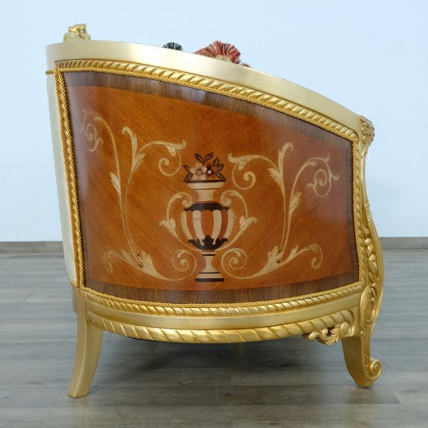 European Furniture - Luxor II Loveseat in Black Gold - 68586-L - GreatFurnitureDeal
