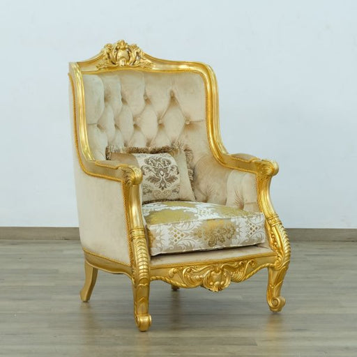 European Furniture - Luxor Chair in Gold Leaf - 68584-C - GreatFurnitureDeal
