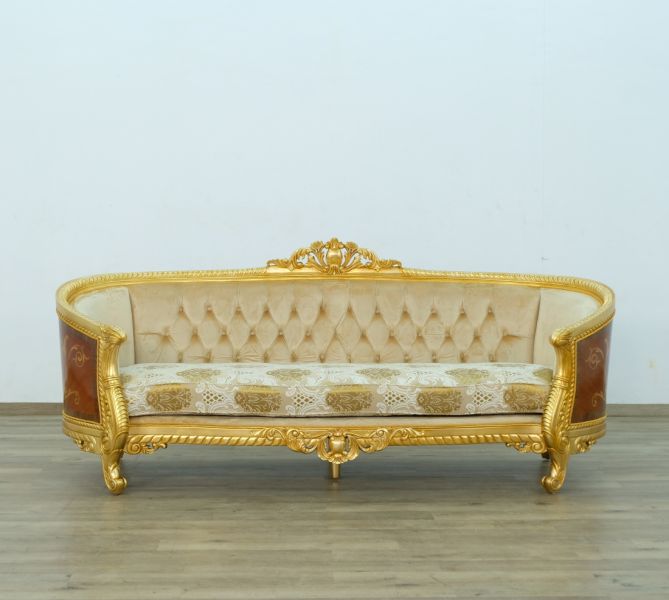 European Furniture - Luxor Sofa in Gold Leaf - 68584-S - GreatFurnitureDeal