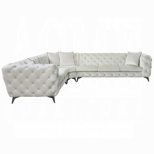 Acme Furniture - Atronia Sectional Sofa W/4 Pillows - LV01160 - GreatFurnitureDeal