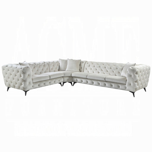 Acme Furniture - Atronia Sectional Sofa W/4 Pillows - LV01160 - GreatFurnitureDeal
