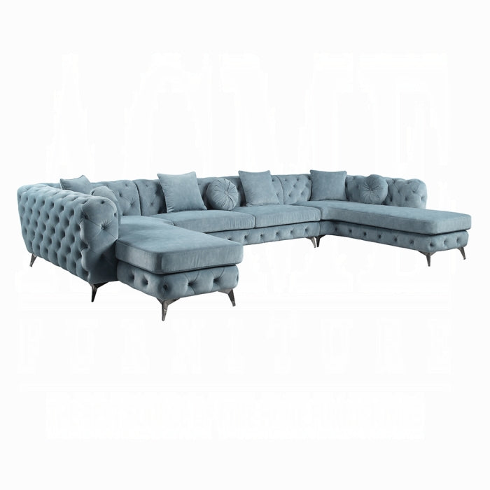 Acme Furniture - Zerah Sectional Sofa W/7 Pillows - LV01161 - GreatFurnitureDeal