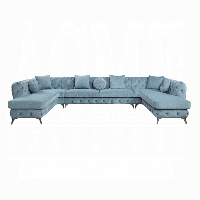 Acme Furniture - Zerah Sectional Sofa W/7 Pillows - LV01161 - GreatFurnitureDeal