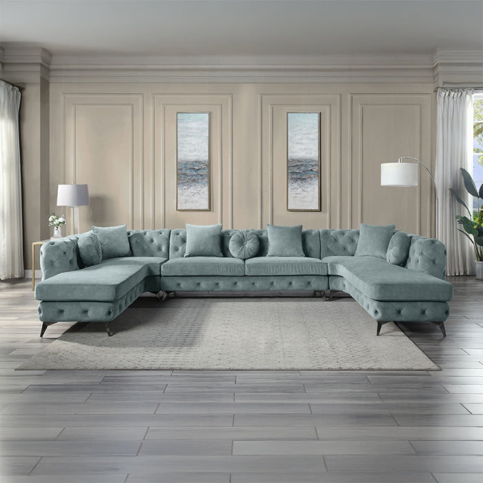 Acme Furniture - Zerah Sectional Sofa W/7 Pillows - LV01161 - GreatFurnitureDeal