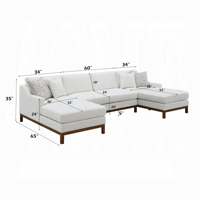 Acme Furniture - Valiant Sectional Sofa W/4 Pillows - LV01881 - GreatFurnitureDeal