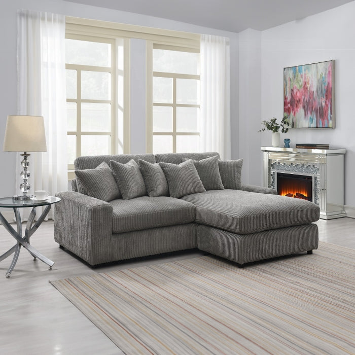 Acme Furniture - Tavia Reversible Sectional Sofa W/6 Pillows - LV01882 - GreatFurnitureDeal
