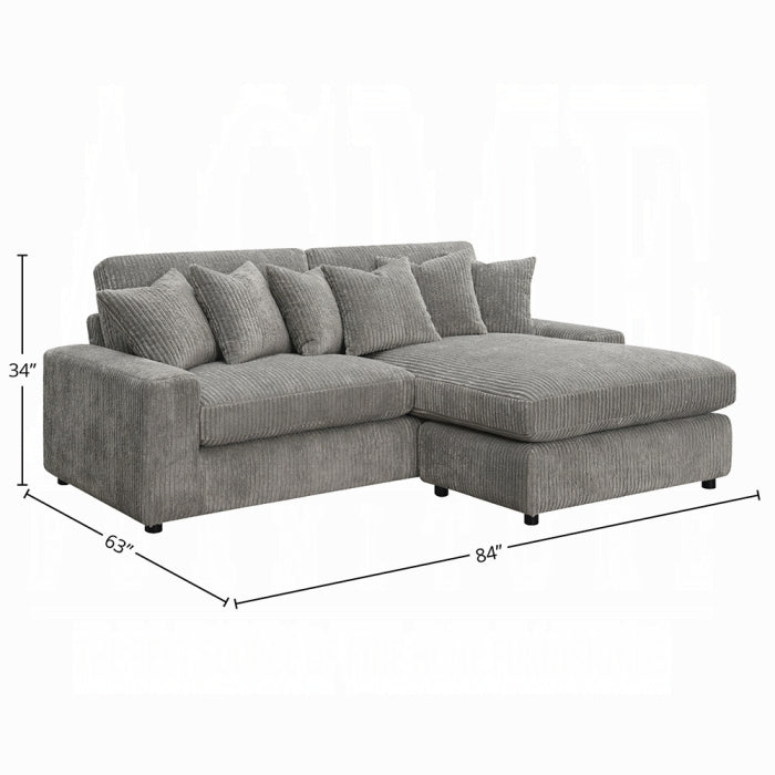 Acme Furniture - Tavia Reversible Sectional Sofa W/6 Pillows - LV01882 - GreatFurnitureDeal