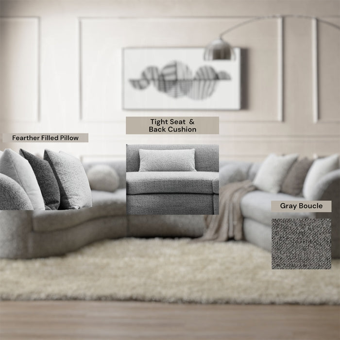 Acme Furniture - Ivria Sectional Sofa W/9 Pillows - LV02541 - GreatFurnitureDeal