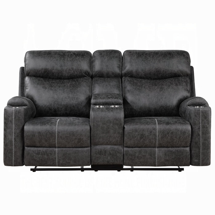 Acme Furniture - Hirah Motion Loveseat w/Console & USB Port - LV02571 - GreatFurnitureDeal