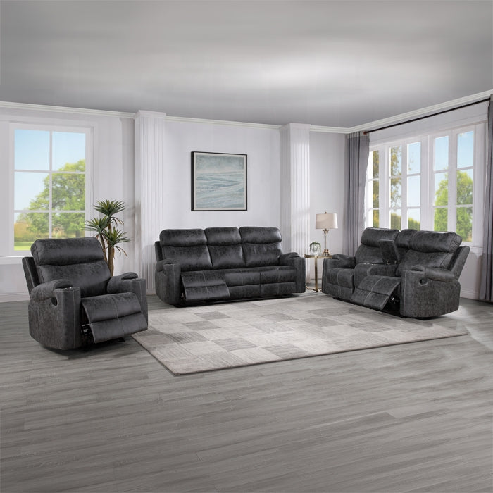 Acme Furniture - Hirah Motion Loveseat w/Console & USB Port - LV02571 - GreatFurnitureDeal