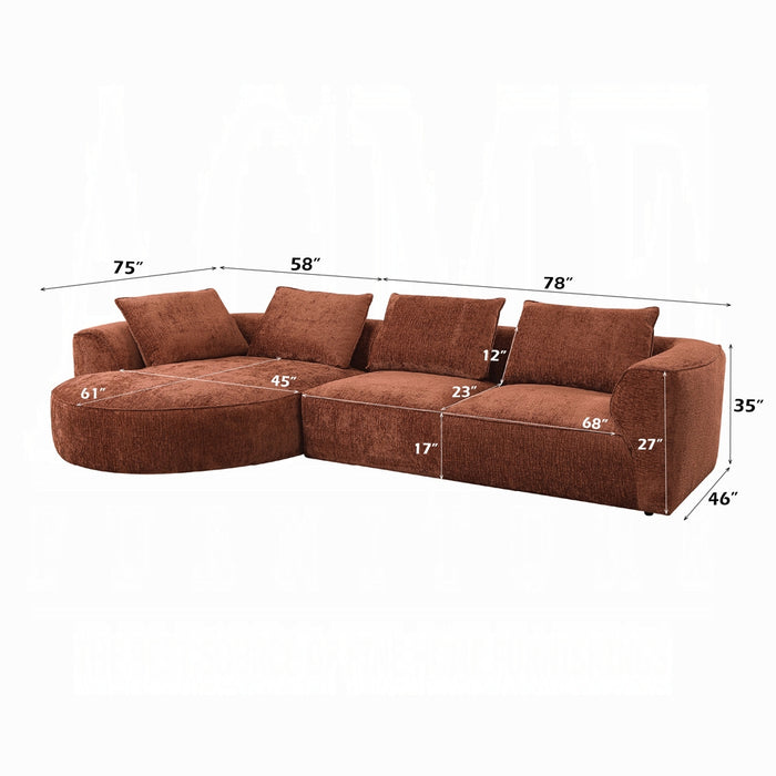Acme Furniture - Aceso Sectional Sofa W/4 Pillows - LV03240 - GreatFurnitureDeal
