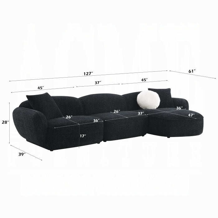 Acme Furniture - Lucifer Sectional Sofa w/3 Pillows - LV03525 - GreatFurnitureDeal