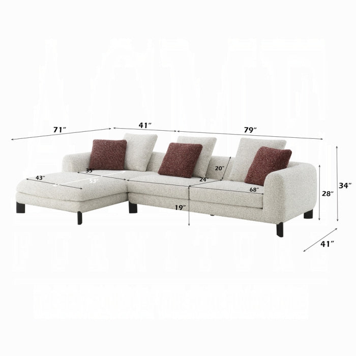 Acme Furniture - Mardi Sectional Sofa w/6 Pillows - LV04280 - GreatFurnitureDeal