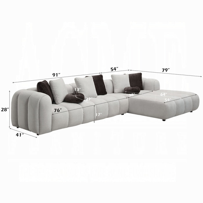 Acme Furniture - Manilla Sectional Sofa w/8 Pillows - LV04320 - GreatFurnitureDeal