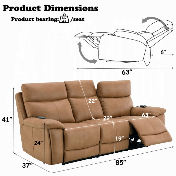 Acme Furniture - Chavis Power Motion Sofa w/USB & Power Headrest - LV05870 - GreatFurnitureDeal