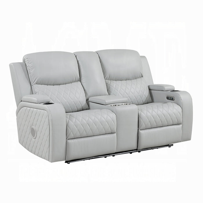 Acme Furniture - Elonzo Power Motion Loveseat w/Console, LED, Power Headrest & Speaker - LV05901 - GreatFurnitureDeal
