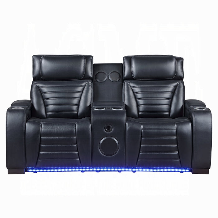 Acme Furniture - Ephron Power Motion Loveseat W/ Console, Power Headrests, LED & Speakers - LV06081 - GreatFurnitureDeal