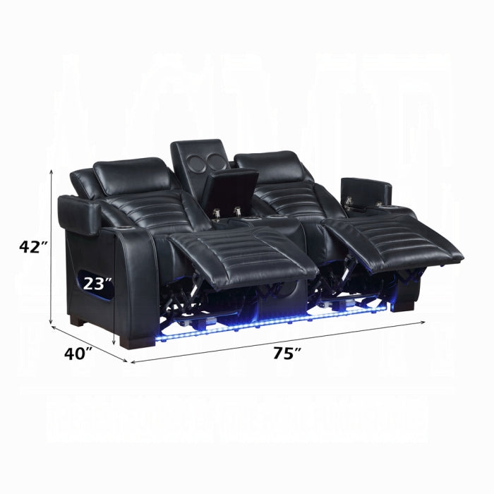 Acme Furniture - Ephron Power Motion Loveseat W/ Console, Power Headrests, LED & Speakers - LV06081 - GreatFurnitureDeal