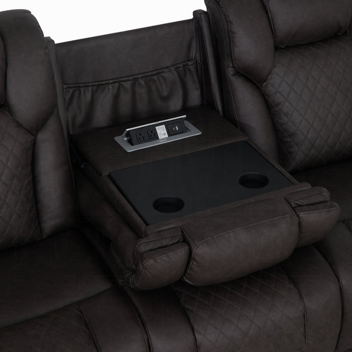Acme Furniture - Wendell Power Motion Sofa w/Dropdown Table - LV06220 - GreatFurnitureDeal