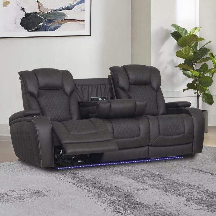 Acme Furniture - Wendell Power Motion Sofa w/Dropdown Table - LV06220 - GreatFurnitureDeal