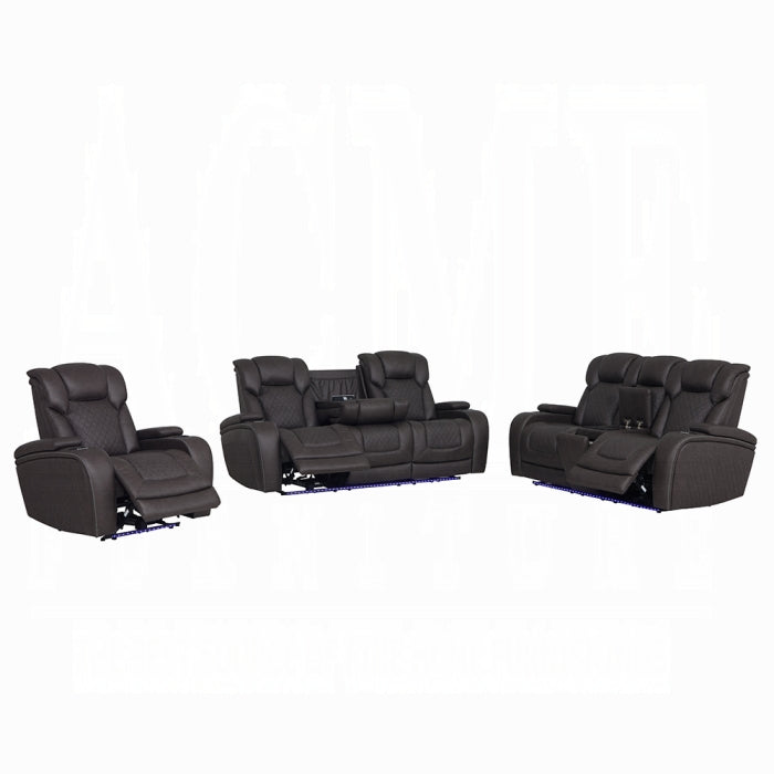 Acme Furniture - Wendell Power Motion Loveseat w/Console, Wireless Charger, Storage, USB & LED - LV06221 - GreatFurnitureDeal