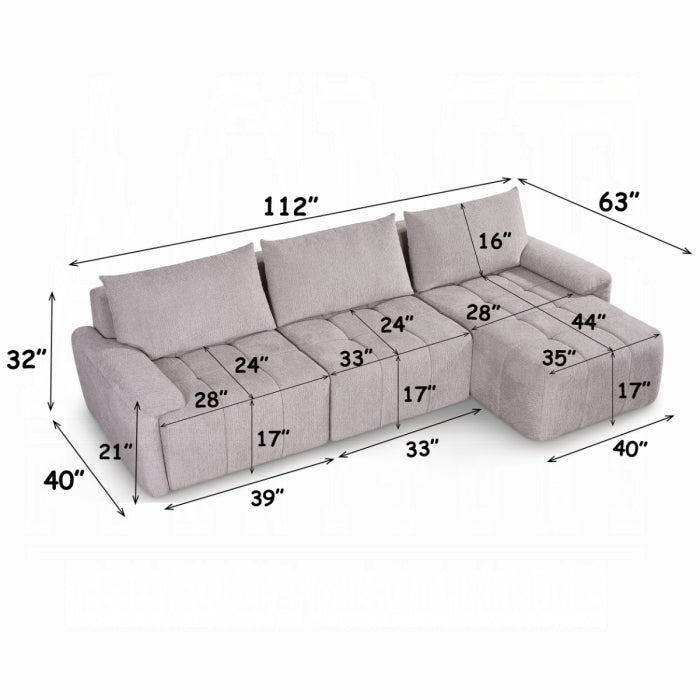 Acme Furniture - Dorcas Sectional Sofa - LV07170 - GreatFurnitureDeal