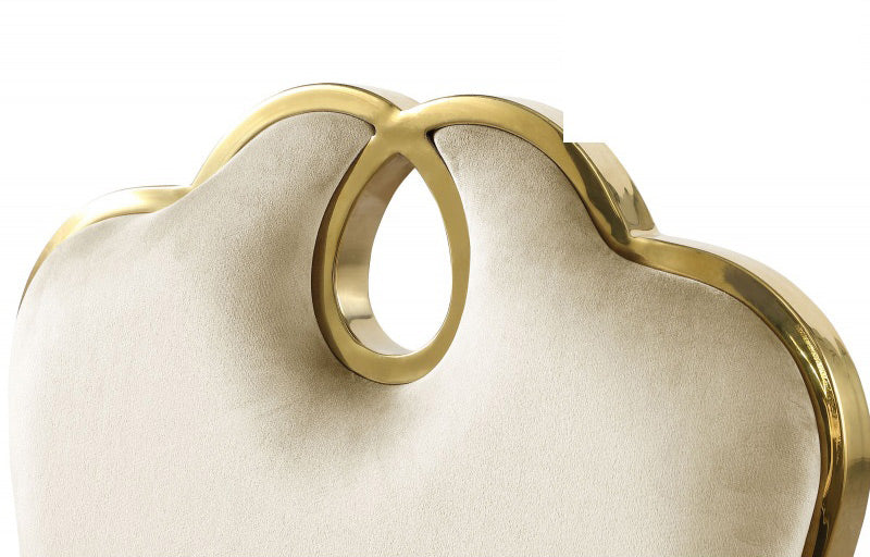 Mariano Furniture - LX008 Dining Chair in Cream/Gold (Set of 2) - BM-LX008CGC - GreatFurnitureDeal