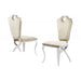Mariano Furniture - LX008 Dining Chair in Cream/Silver (Set of 2) - BM-LX008CSC - GreatFurnitureDeal