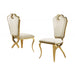 Mariano Furniture - LX008 Dining Chair in Cream/Gold (Set of 2) - BM-LX008CGC - GreatFurnitureDeal