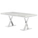 Mariano Furniture - LX008 - 5 Piece Dining Table Set in Cream/Silver- BM-LX008CS5 - GreatFurnitureDeal