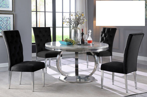Mariano Furniture - LX02 - 5 Piece Dining Table Set in Black/Silver- BM-LX02BLK552 - GreatFurnitureDeal