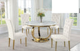 Mariano Furniture - LX02 - 5 Piece Dining Table Set in Cream/Gold - BM-LX02CG5 - GreatFurnitureDeal