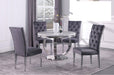 Mariano Furniture - LX02 - 5 Piece Dining Table Set in Grey/Silver- BM-LX02G5 - GreatFurnitureDeal