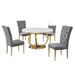 Mariano Furniture - LX02 - 5 Piece Dining Table Set in Grey/Gold - BM-LX02GG5 - GreatFurnitureDeal
