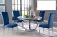 Mariano Furniture - LX02 - 5 Piece Dining Table Set in Navy Blue/Silver- BM-LX02BL552 - GreatFurnitureDeal