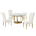 Mariano Furniture - LX02 - 5 Piece Dining Table Set in Cream/Gold - BM-LX02CG5 - GreatFurnitureDeal