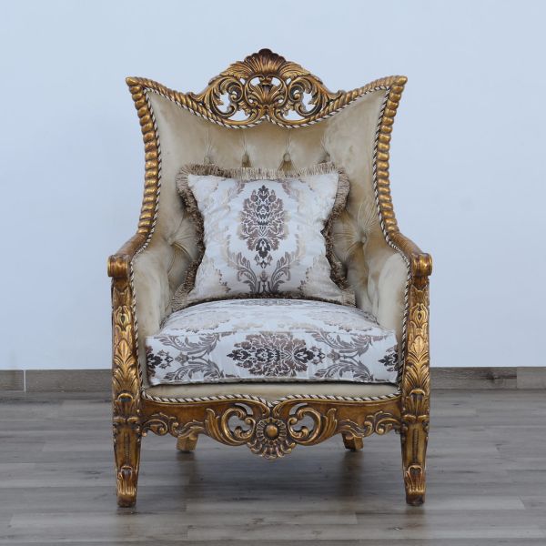 European Furniture - Maggiolini Luxury Chair - Antique Dark Bronze - 31054-C - GreatFurnitureDeal