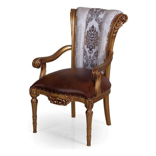 European Furniture - Valentina Arm Chair (Set of 2) in Antique Golden Bronze - 51955-AC - GreatFurnitureDeal