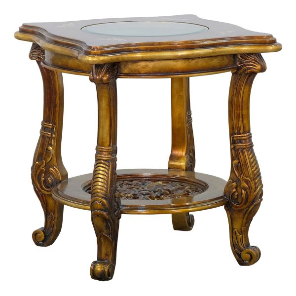 European Furniture - Maggiolini II End Table in Antique Dark Bronze - 31055-ET - GreatFurnitureDeal