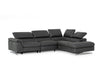 VIG Furniture - Divani Casa Maine Modern Dark Grey Eco-Leather Right Facing Sectional Sofa with Recliner - VGKNE9104-GREY1-SECT - GreatFurnitureDeal