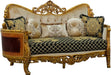 European Furniture - Maggiolini III Loveseat in Antique Bronze Black and Gold - 31059-L - GreatFurnitureDeal