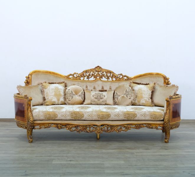European Furniture - Maggiolini Luxury Sofa - Antique Bronze Demask Gold - 31055-S - GreatFurnitureDeal
