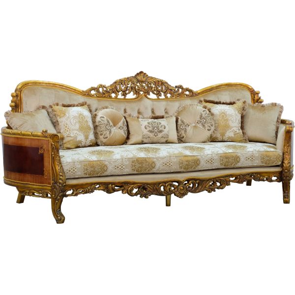 European Furniture - Maggiolini Luxury Sofa - Antique Bronze Demask Gold - 31055-S - GreatFurnitureDeal